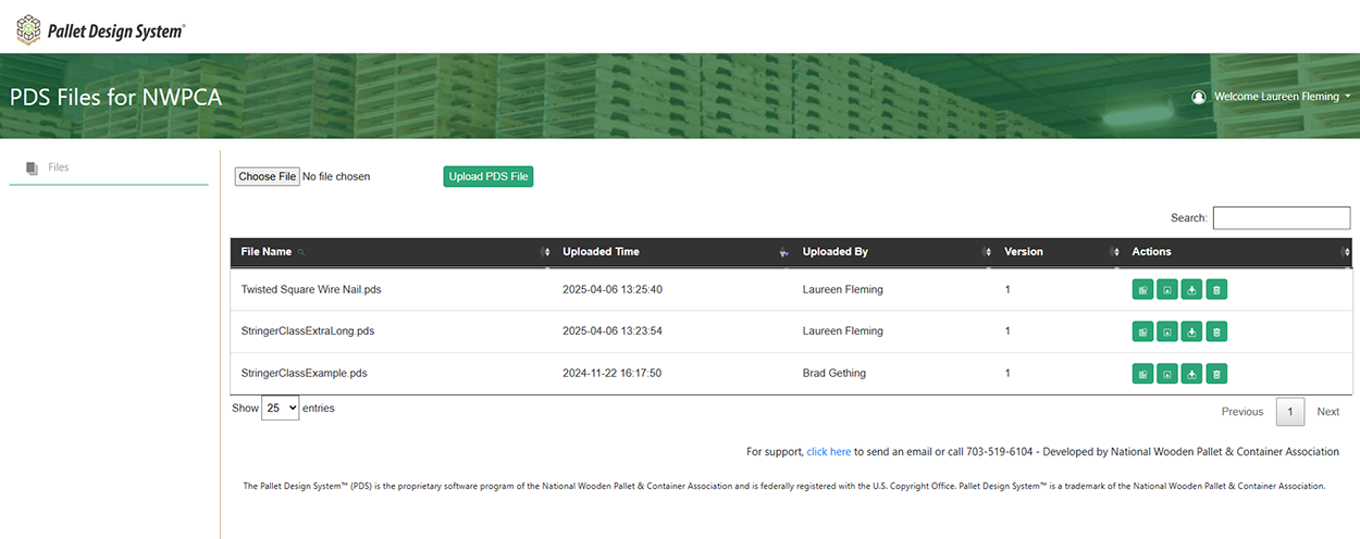 Pallet Design System Landing Screen